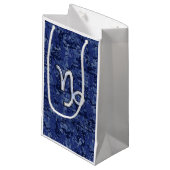 Capricorn Zodiac Symbol Blue Digital Camouflage Klein Cadeauzakje (Voorkant Gekanteld)