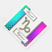 Capricorn Zodiac Symbol Element van K Yoncich Servetten (Hoek)