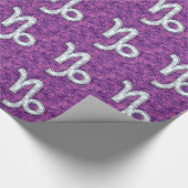 Capricorn Zodiac Symbol Fuchsia Digital Camouflage Cadeaupapier (Hoek)