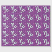 Capricorn Zodiac Symbol Fuchsia Digital Camouflage Cadeaupapier (Vlak)