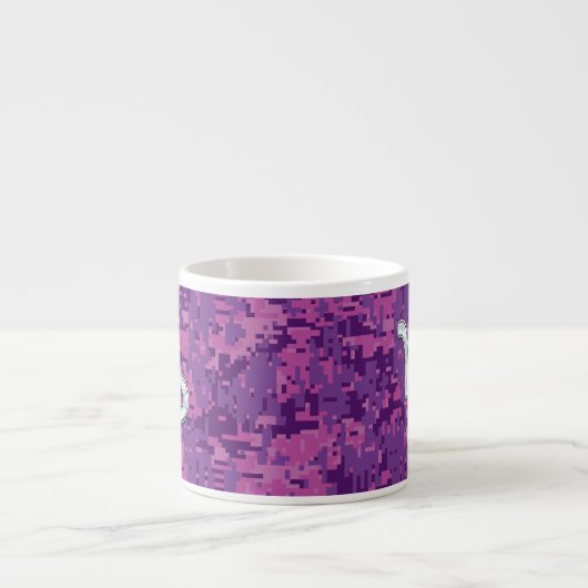 Capricorn Zodiac Symbol Fuchsia Digital Camouflage Espresso Kop (Voorkant)