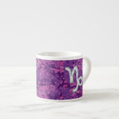 Capricorn Zodiac Symbol Fuchsia Digital Camouflage Espresso Kop (Voorkant rechts)