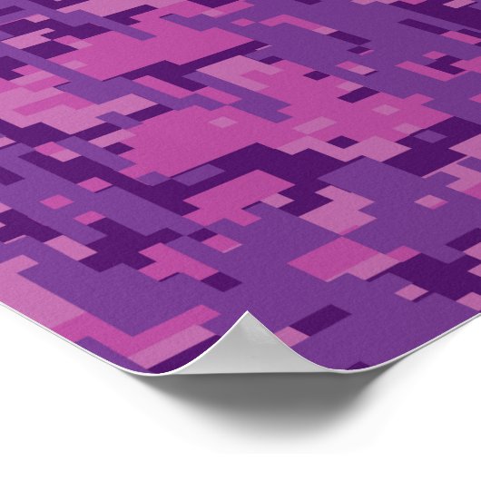 Capricorn Zodiac Symbol Fuchsia Digital Camouflage Poster (Hoek)
