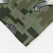 Capricorn Zodiac Symbol Green Digital Camouflage Fleece Deken (Hoek)