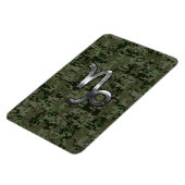 Capricorn Zodiac Symbol Green Digital Camouflage Magneet (Linkerzijde)