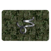 Capricorn Zodiac Symbol Green Digital Camouflage Magneet (Horizontaal)