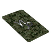 Capricorn Zodiac Symbol Green Digital Camouflage Magneet (Rechterzijde)