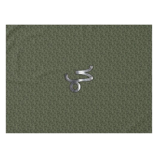 Capricorn Zodiac Symbol Green Digital Camouflage Tafelkleed (Voorkant (Horizontaal))