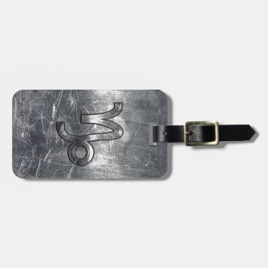 Capricorn Zodiac Symbol Industrial Style Bagagelabel (Voorkant horizontaal)