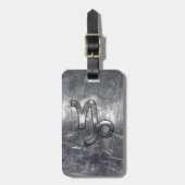 Capricorn Zodiac Symbol Industrial Style Bagagelabel (Voorkant verticaal)