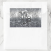 Capricorn Zodiac Symbol Industrial Style Rechthoekige Sticker (Tas)