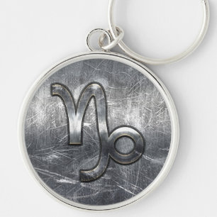 Capricorn Zodiac Symbol Industrial Style Sleutelhanger