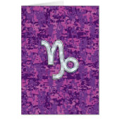 Capricorn Zodiac Symbol on Fuchsia Digital Camo (Voorkant)