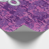 Capricorn Zodiac Symbol on Fuchsia Digital Camo Cadeaupapier (Hoek)