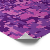 Capricorn Zodiac Symbol on Fuchsia Digital Camo Poster (Hoek)