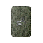 Capricorn Zodiac Symbol Woodland Camouflage Badmat (Voorkant Verticaal)