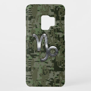 Capricorn Zodiac Symbol Woodland Camouflage Case-Mate Samsung Galaxy S9 Hoesje