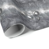 Capricorn Zodiac Symbool Distress Steel Decor Cadeaupapier (Rol Hoek)