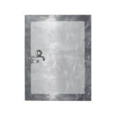 Capricorn Zodiac Symbool Distress Steel Decor Notitieblok (Linkerzijde)