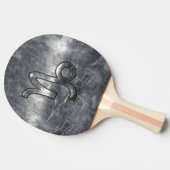 Capricorn Zodiac Symbool Grunge Distress Style Tafeltennisbatje (Zijkant)