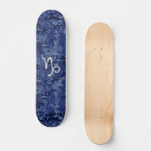 Capricorn Zodiac Symbool op Blue Digital Camo Persoonlijk Skateboard (Voorkant)