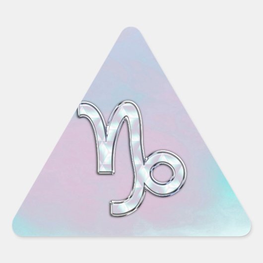 Capricorn Zodiac Symbool op moeder van het parelde Sticker (Voorkant)