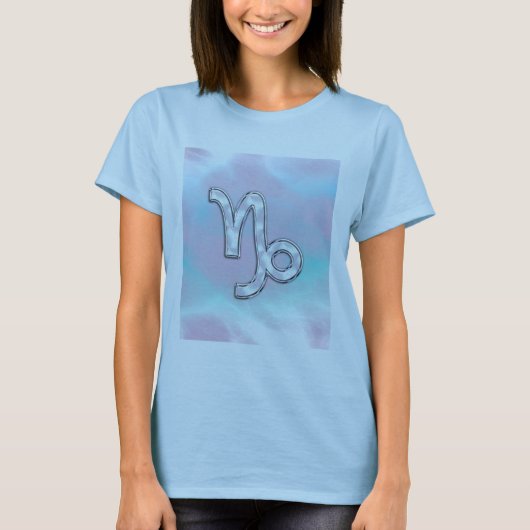 Capricorn Zodiac Symbool op moeder van het parelde T-shirt (Voorkant)