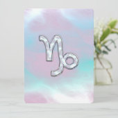 Capricorn Zodiac Symbool op moeder van Pearl Nacre (Staand voorkant)