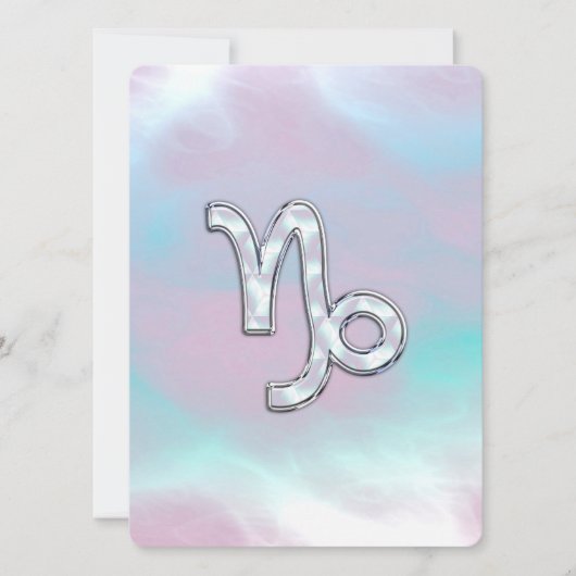 Capricorn Zodiac Symbool op moeder van Pearl Nacre (Voorkant)