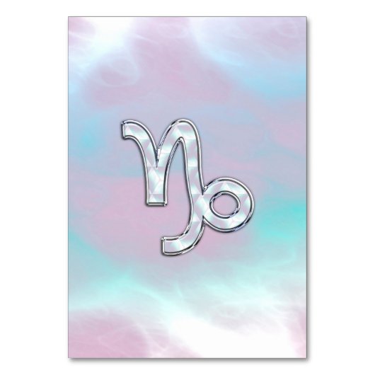 Capricorn Zodiac Symbool op moeder van Pearl Nacre Kaart (Voorkant)