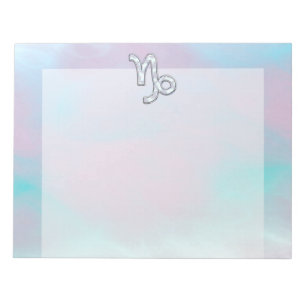 Capricorn Zodiac Symbool op moeder van Pearl Nacre Notitieblok