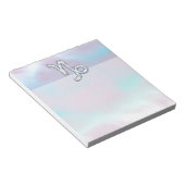 Capricorn Zodiac Symbool op moeder van Pearl Nacre Notitieblok (Schuin)