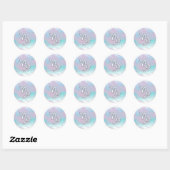 Capricorn Zodiac Symbool op moeder van Pearl Nacre Ronde Sticker (Vel)