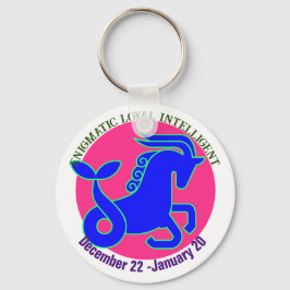 Capricorn Zodiac-teken Persoonlijke sleutelhanger