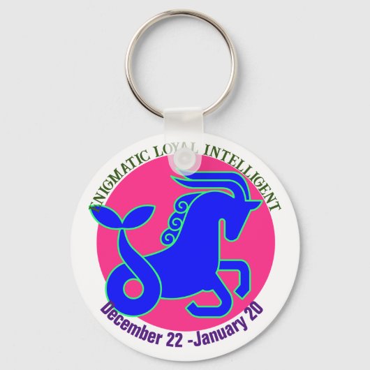 Capricorn Zodiac-teken Persoonlijke sleutelhanger (Voorkant)