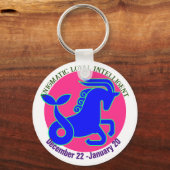 Capricorn Zodiac-teken Persoonlijke sleutelhanger (Voorkant)