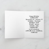 Capricorn Zodiac Verjaardagskaart Kaart (Binnen)