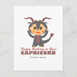 Capricorn Zodiac voor kinderen Briefkaart
