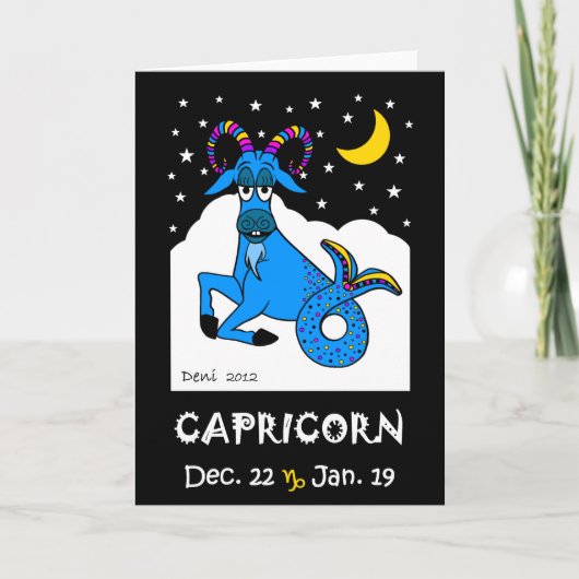 CAPRICORN - ZODIAC-WENSKAART KAART (Voorkant)