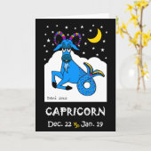 CAPRICORN - ZODIAC-WENSKAART KAART (Gele Bloem)