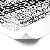 Capricorn Zodiac Word Cloud Inspiration Foto Afdruk (Hoek)