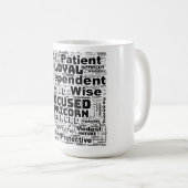 Capricorn Zodiac Word Cloud Inspiration Koffiemok (Voorkant rechts)