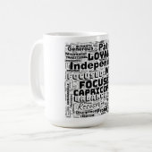 Capricorn Zodiac Word Cloud Inspiration Koffiemok (Voorkant links)