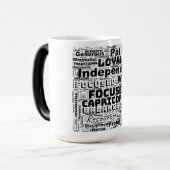 Capricorn Zodiac Word Cloud Inspiration Magische Mok (Voorkant links)