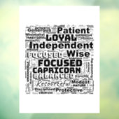 Capricorn Zodiac Word Cloud Inspiration Muursticke Raamsticker (Vel 3)