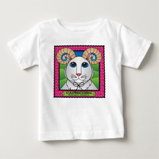 Capricorn Zodicat Baby T-shirt (Voorkant)
