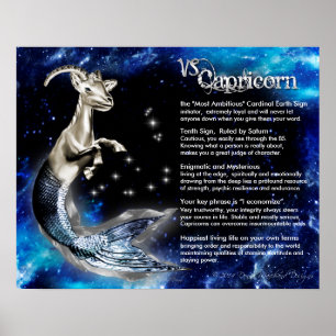 Capricornekenmerken Poster