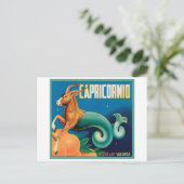 Capricornio krateletiket briefkaart (Staand voorkant)