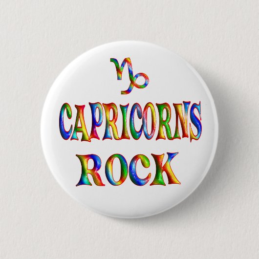 Capricorns Rock Ronde Button 5,7 Cm (Voorkant)