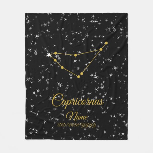 Capricornus Constellation Fleece Deken (Voorkant)